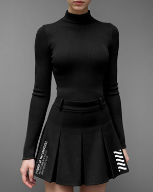 MS-Type 2005 Black Pleated Miniskirt