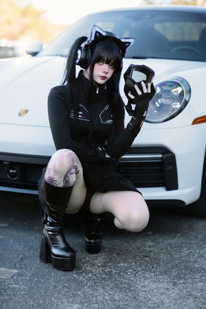 ZBS-Type 003P Black Zip Bodyshirt