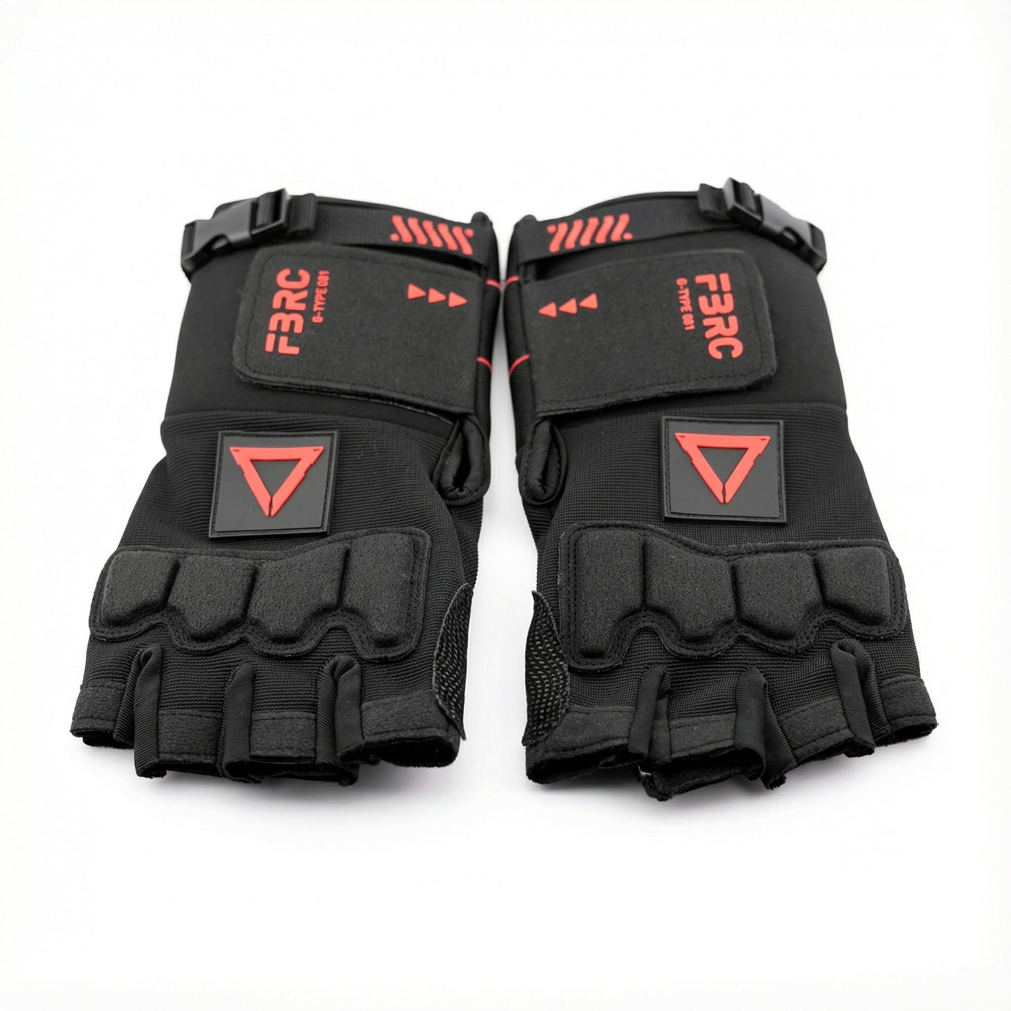 G-Type 021(U) Black Red Gauntlet Gloves - Fabric of the Universe