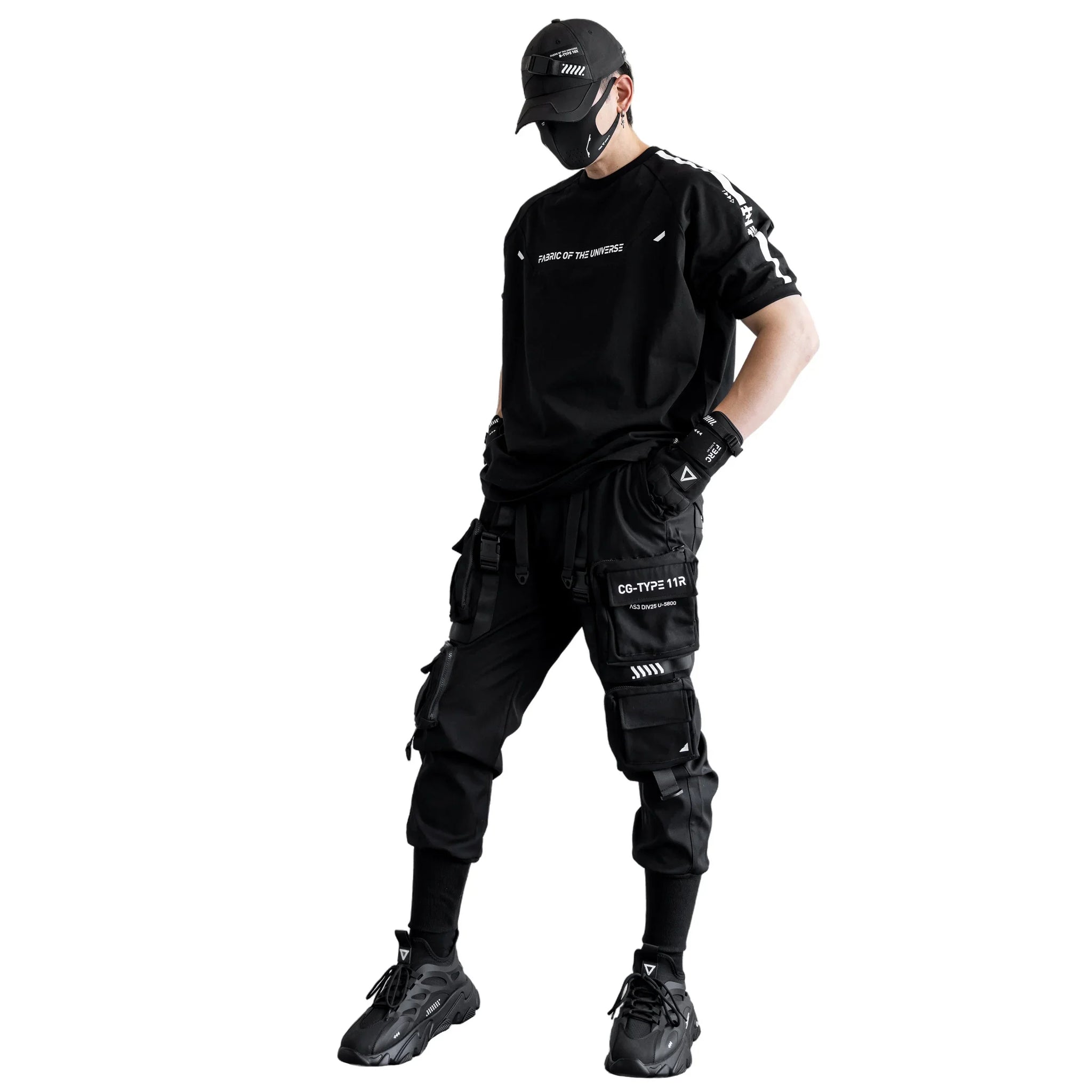Sleeve Rgs RGS-101C Black Oversized Short Sleeve T - Fabric of the Universe