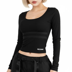 Reconne Scoop Neck Long Sleeve T