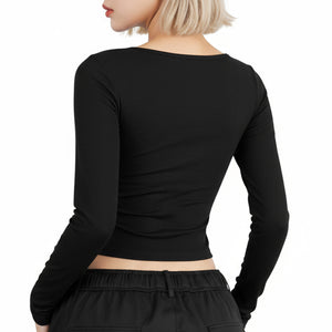 Reconne Scoop Neck Long Sleeve T