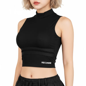 Reconne Mock Neck Sleeveless T