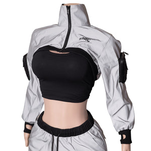 RS-Type 011 Gray Reflective Shrug Jacket