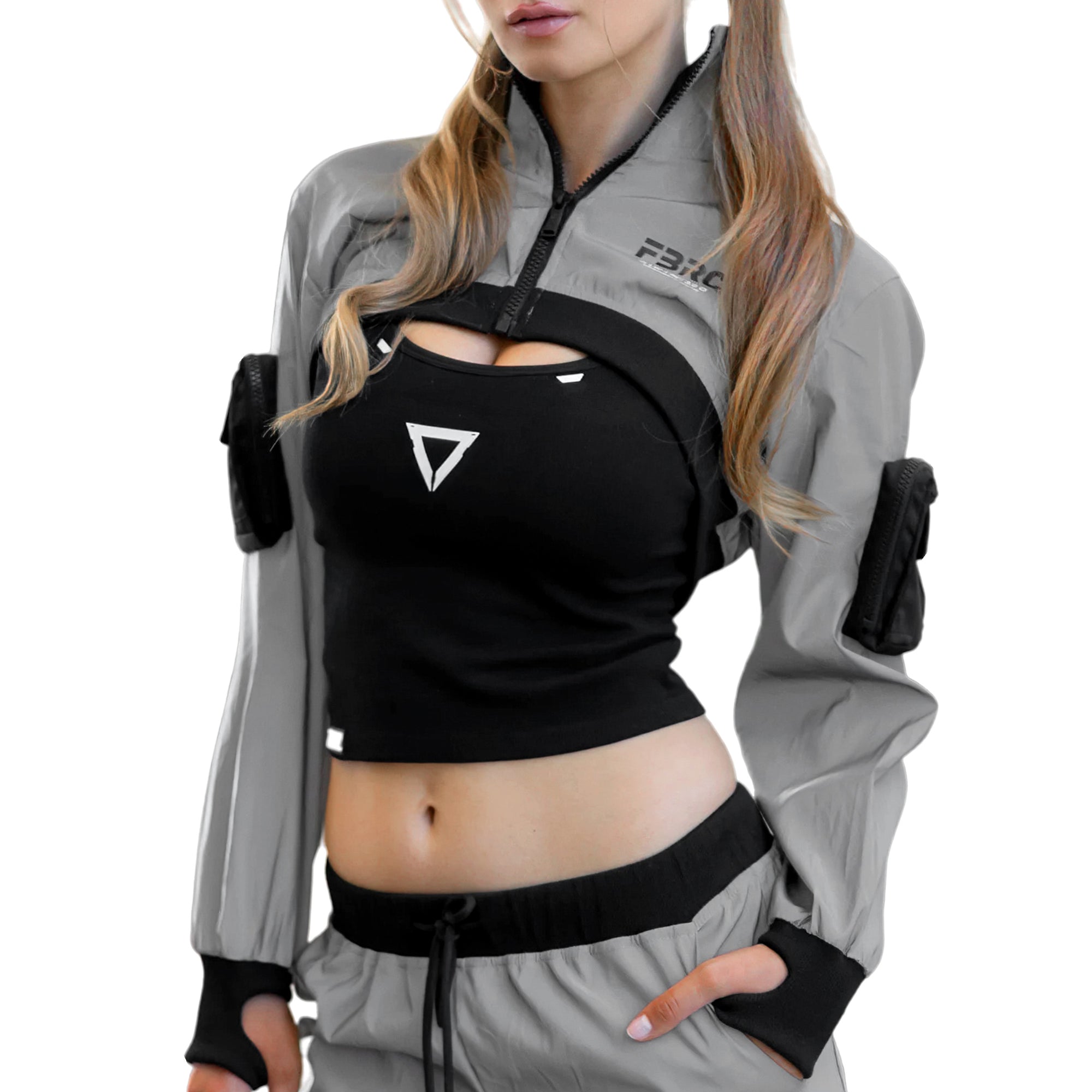 RS-Type 011 Gray Reflective Shrug Jacket
