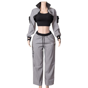 RS-Type 011 Gray Reflective Shrug Jacket