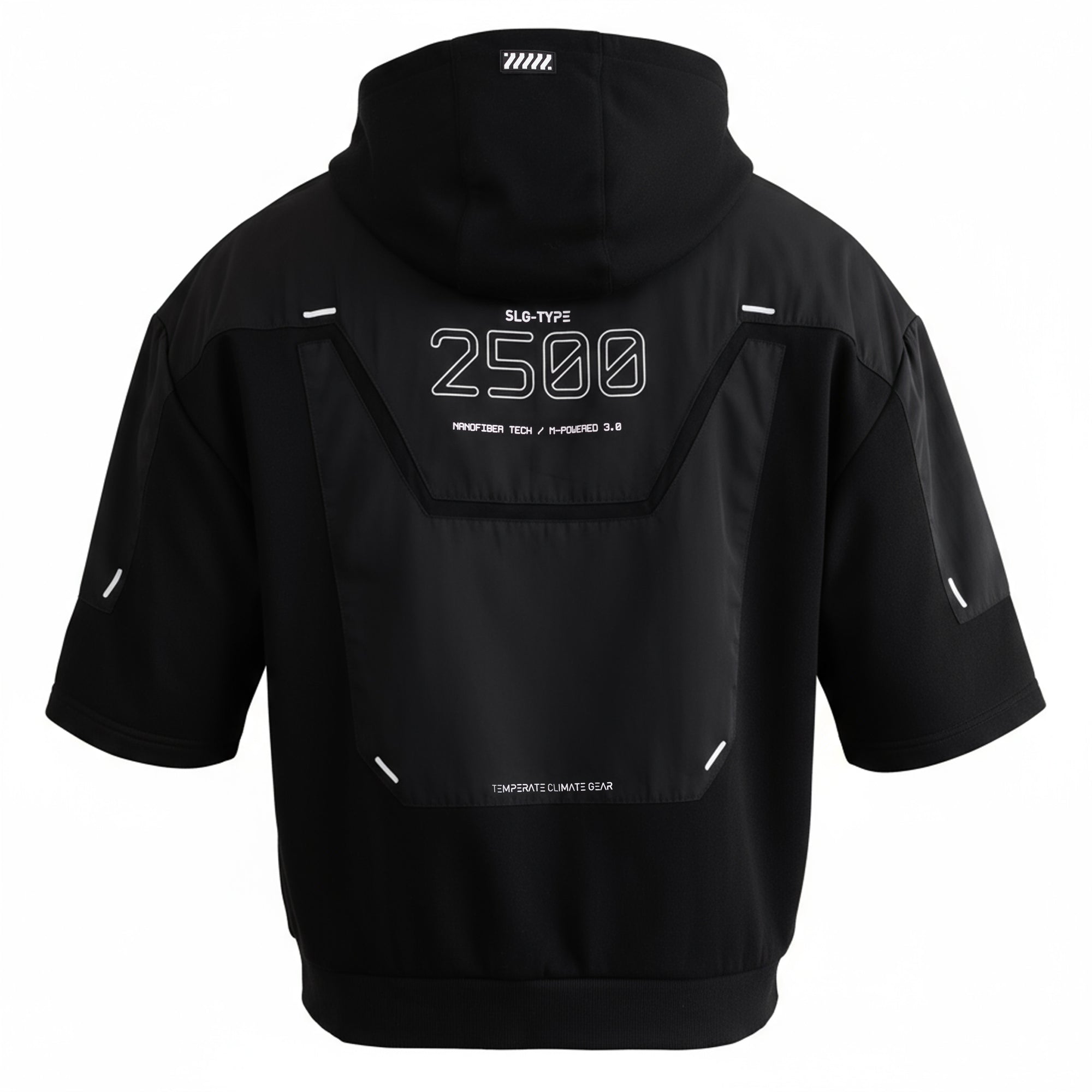 SLG-Type 2500 Black Short Sleeve Hoodie