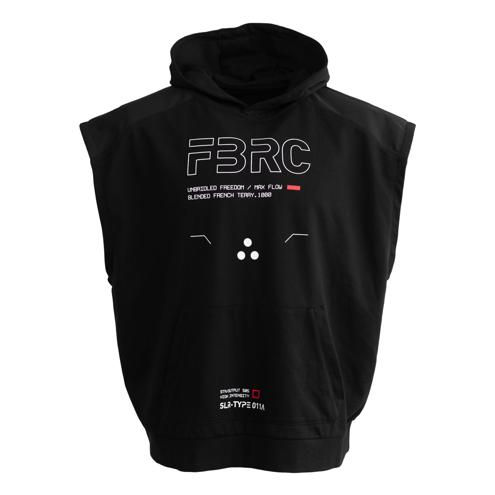SLR-Type 011A Black Sleeveless Hoodie