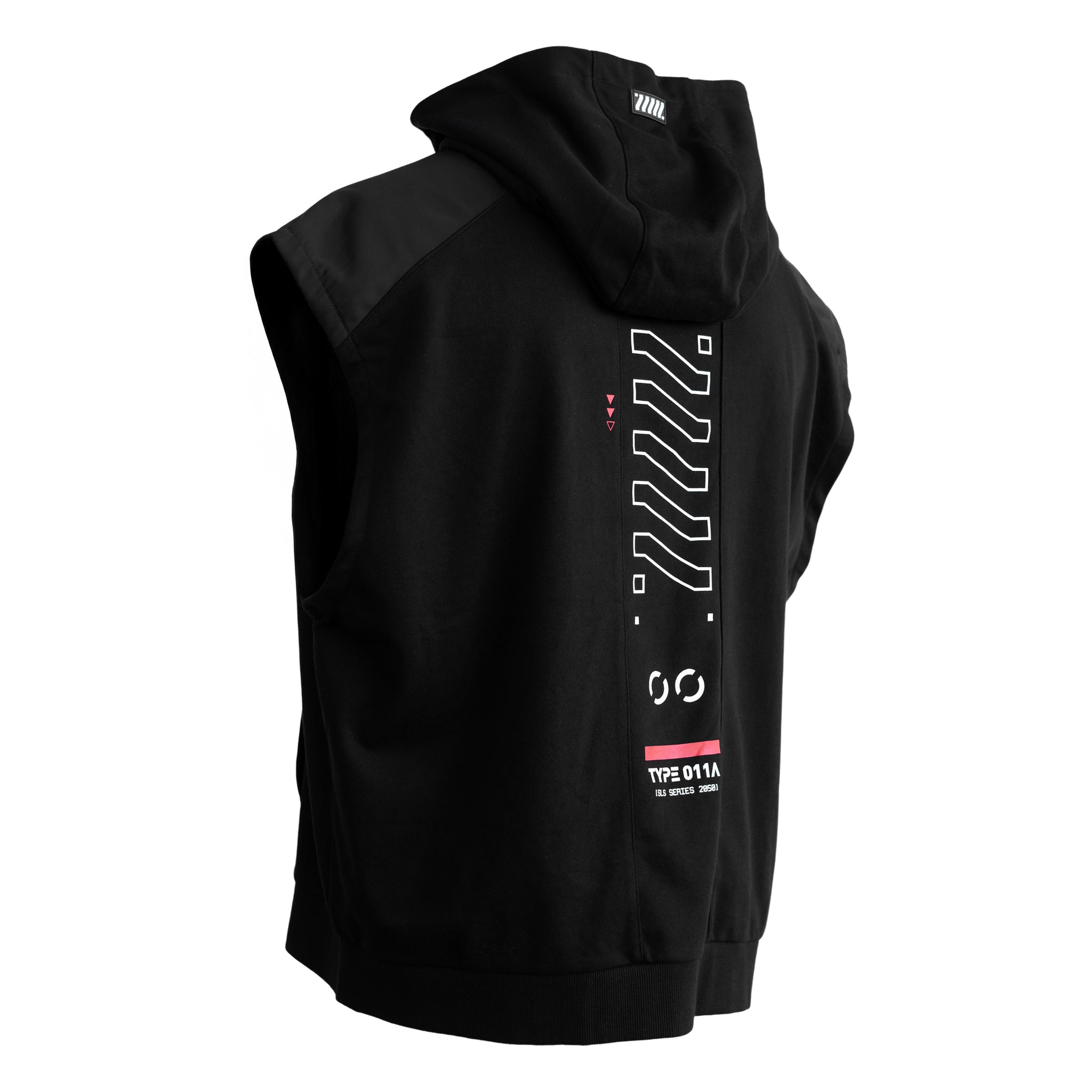パーカー DAMAGE SLEEVELESS HOODIE Fabric of the Universe ONI Black Techwear Hoodie