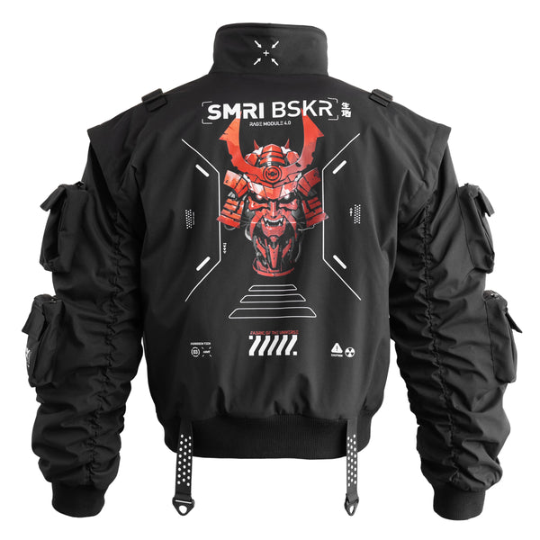SMRI BSKR Black Bomber Jacket XL