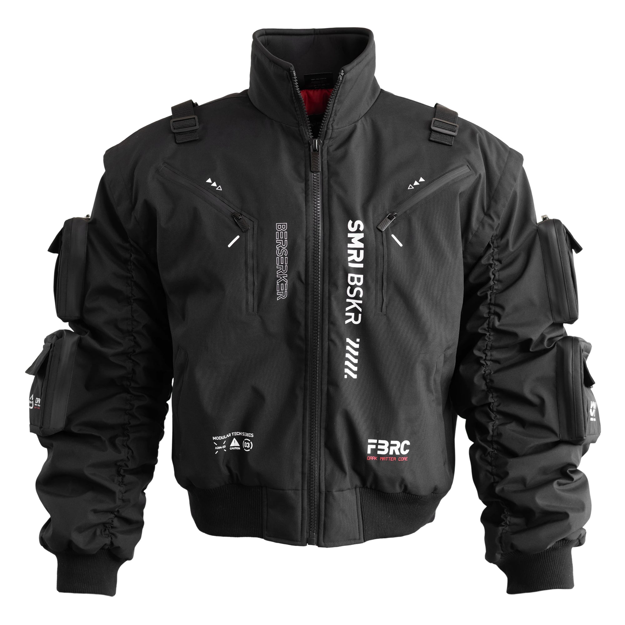 SMRI BSKR Black Bomber Jacket - Fabric of the Universe