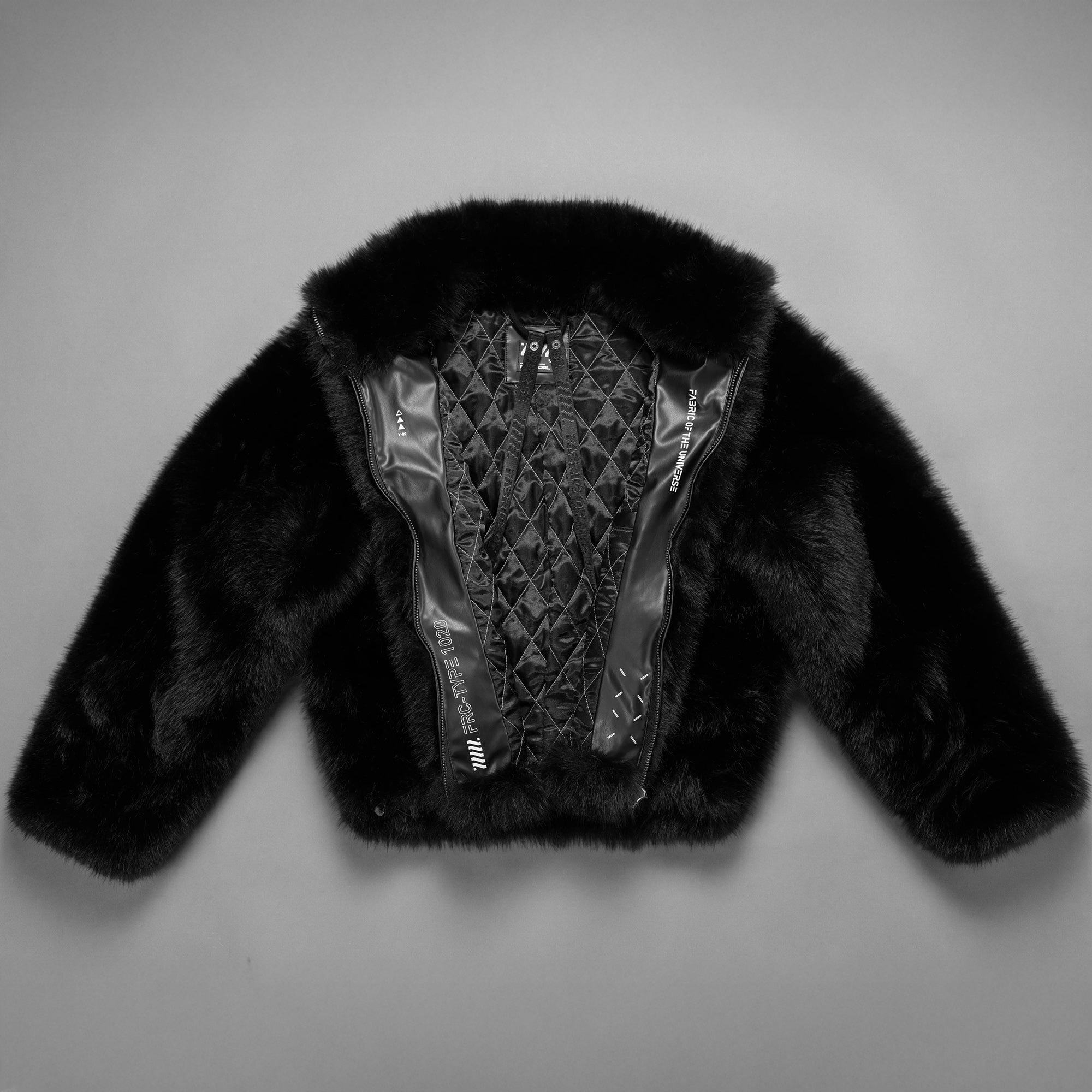 FRC-Type 1020 Black Heavy Fur Coat - Fabric of the Universe