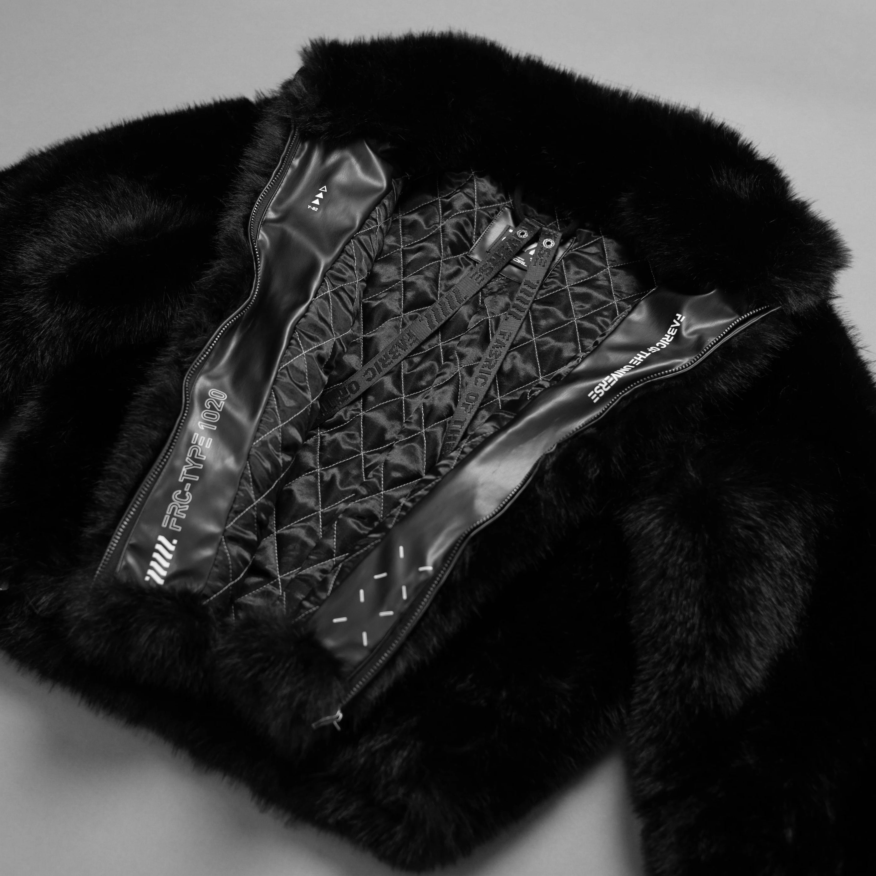 FRC-Type 1020 Black Heavy Fur Coat - Fabric of the Universe FRC-Type 1020 Black Heavy Fur Coat - Fabric of the Universe
