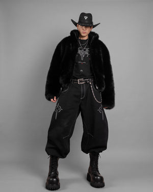 FRC-Type 1020 Black Heavy Fur Coat