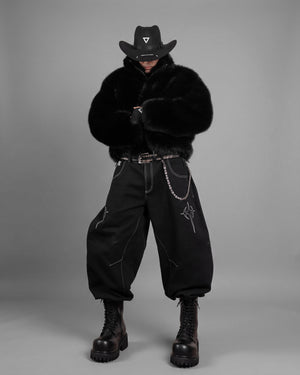 FRC-Type 1020 Black Heavy Fur Coat