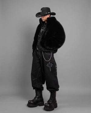 FRC-Type 1020 Black Heavy Fur Coat