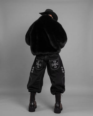 FRC-Type 1020 Black Heavy Fur Coat