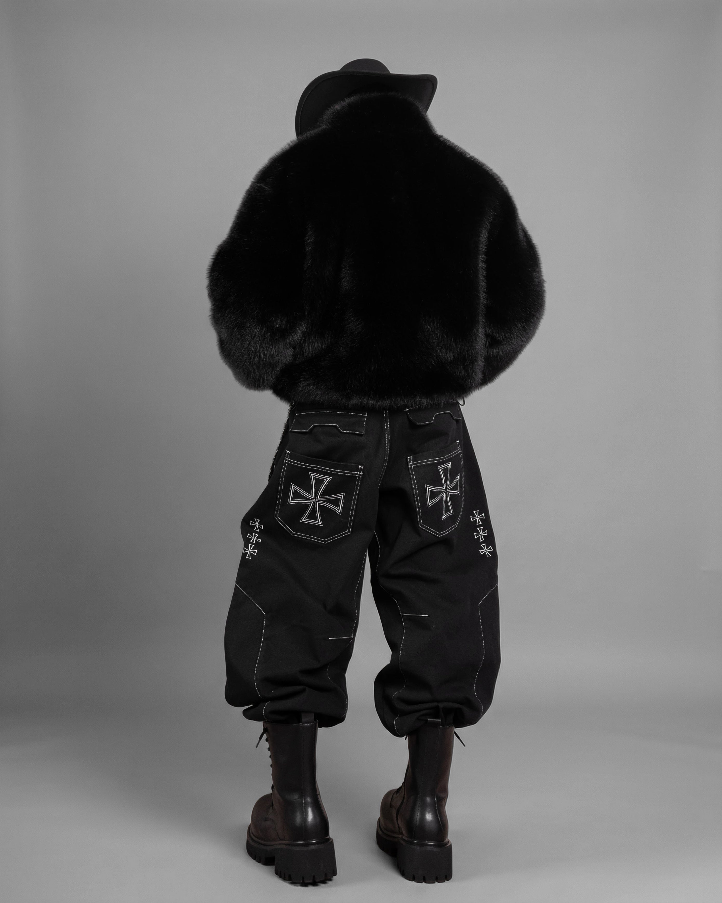 FRC-Type 1020 Black Heavy Fur Coat - Fabric of the Universe