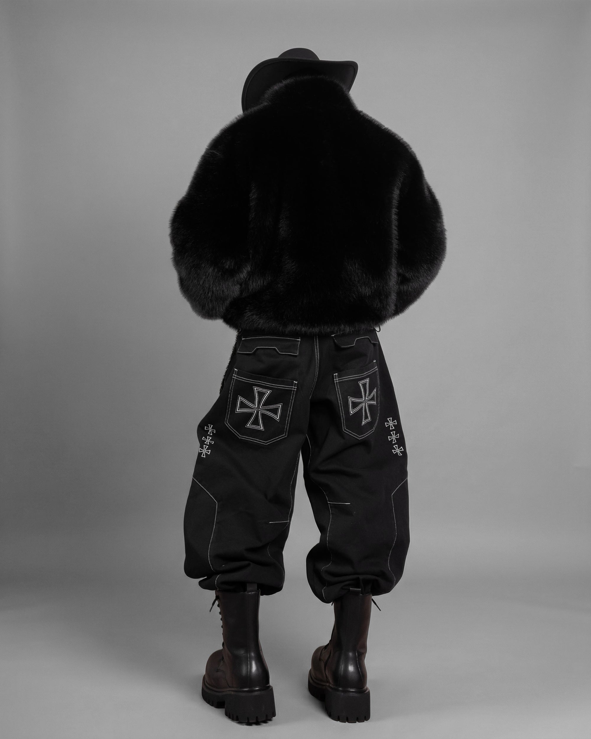 FRC-Type 1020 Black Heavy Fur Coat - Fabric of the Universe