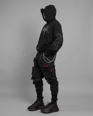 Memento Mori Black Oversized Hoodie