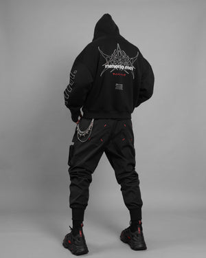 Memento Mori Black Oversized Hoodie