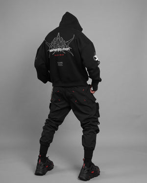 Memento Mori Black Oversized Hoodie