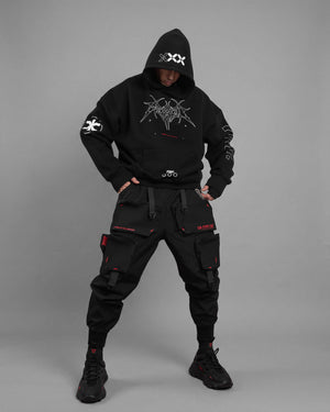 Memento Mori Black Oversized Hoodie