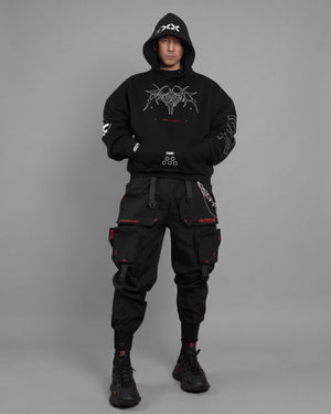 Memento Mori Black Oversized Hoodie