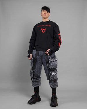 V3-S Black Red Long Sleeve T
