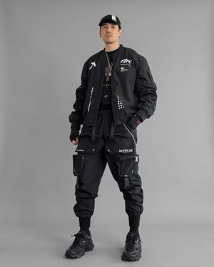 Genova Demon Black LW Bomber Jacket2