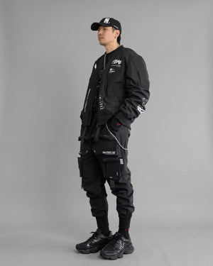 Genova Demon Black LW Bomber Jacket2