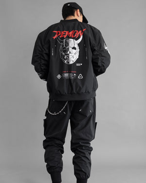 Genova Demon Black LW Bomber Jacket2
