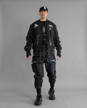 Genova Demon Black LW Bomber Jacket2