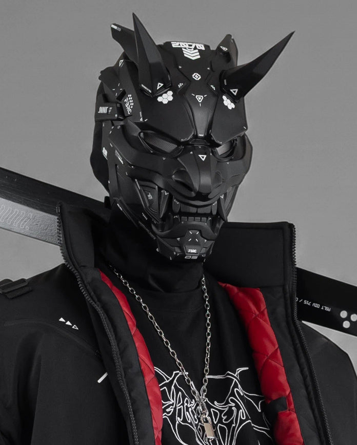 ONI v2 Black Full Cyber Mask - Fabric of the Universe