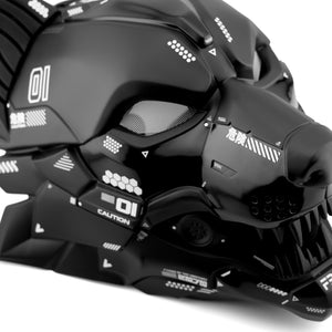 Cyber Wolf Black Full Mask