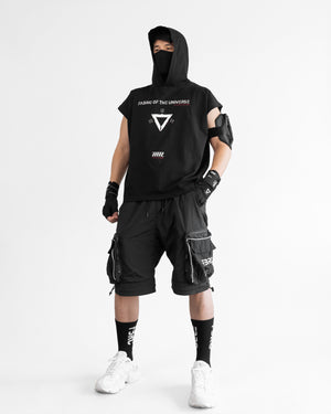 V3-S Black Hooded Sleeveless T