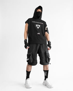 V3-S Black Hooded Sleeveless T