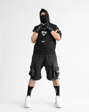 V3-S Black Hooded Sleeveless T