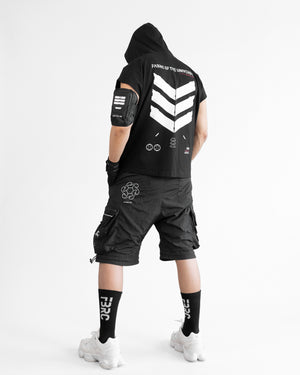 V3-S Black Hooded Sleeveless T