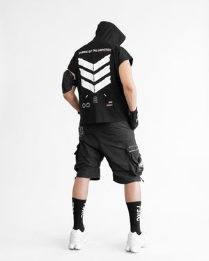 V3-S Black Hooded Sleeveless T