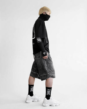 ADS-Type 40C Charcoal Denim Shorts