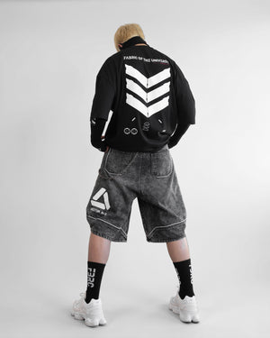 V3-S Black Oversized Short Sleeve T