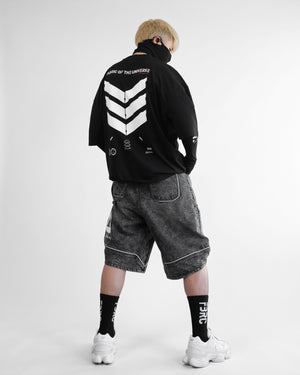 V3-S Black Oversized Short Sleeve T