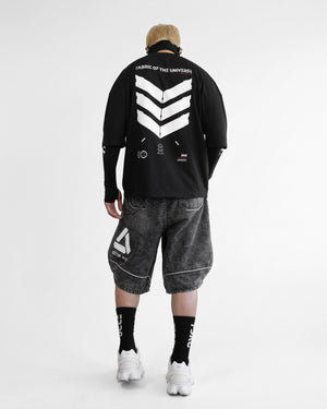 V3-S Black Oversized Short Sleeve T