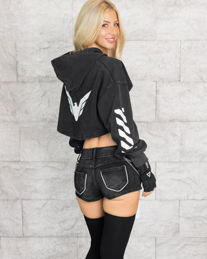 CRWG-Type 015 Washed Shrug Hoodie
