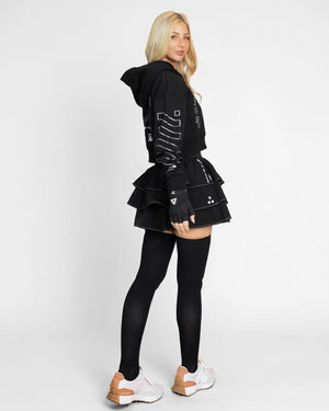 MS-Type 304 Black Cake Miniskirt