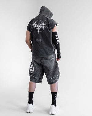 Memento Mori Gray Hooded Sleeveless T