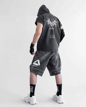 Memento Mori Gray Hooded Sleeveless T