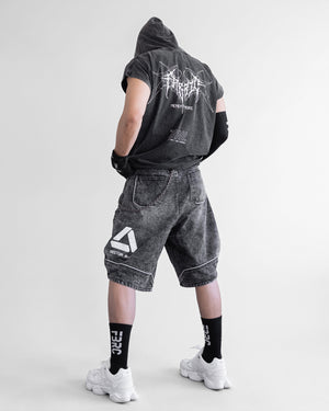 Memento Mori Gray Hooded Sleeveless T