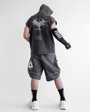 Memento Mori Gray Hooded Sleeveless T
